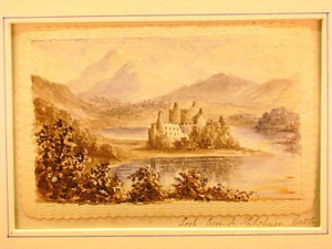 SCOTTISH LOCHS LOCH AWE & KILCHURN CASTLE ELIZABETH DENNISTOUN W/COL 1876 - Bild 1 von 1