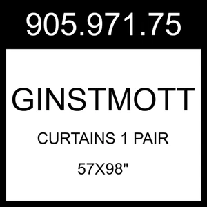 IKEA GINSTMOTT Gardinen 1 Paar dunkelgrau/mit Kopfband 57x98" 905.971.75 - Bild 1 von 1