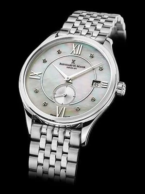 Reloj Bernhard H. Mayer madreperla diamante acero inoxidable musas damas Foto 1 de 4