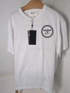 T-shirt ragazzo London Eagle stampa schiena bianca e nera nuova con etichetta prezzo di listino 60 - Foto 1 di 6