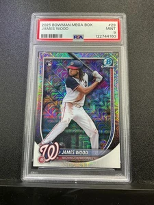 2025 Bowman James Wood #29 Chrome Mojo Refractor Rookie Nationals (RC) PSA 9 - Picture 1 of 2