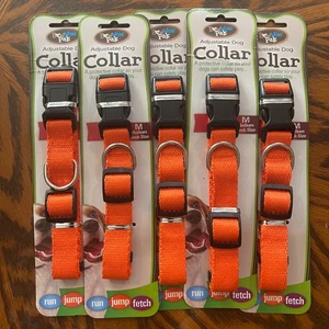 5 COLLARS PERROS MEDIANOS NARANJA MASCOTA 3/4" ANCHO X 12"- 21" LARGO 5 LOTE CMY OTROS ARTÍCULOS - Imagen 1 de 2