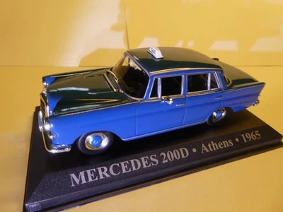 Modellauto Mercedes 200 D Heckflosse Taxi Athen, M 1:43, mit Stern - Bild 1 von 4