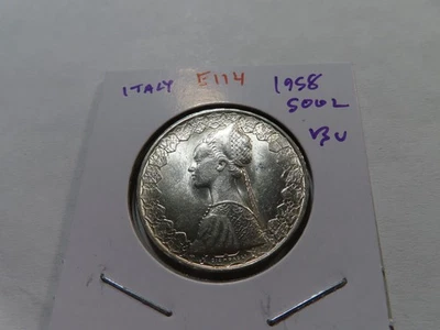 E114 意大利 1958 500 Lire BU — 第 1/2 张图片