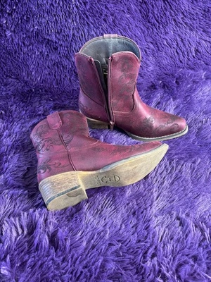 Botas Roper mujer talla 6 - granate, puntera cuadrada, gamuza con suela tostada Foto 1 de 4