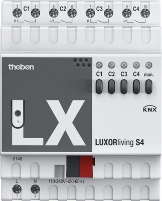 Theben Smart Home-System LUXORliving S4 Bussystem-Schaltaktor 4800420 Smart - Bild 1 von 4