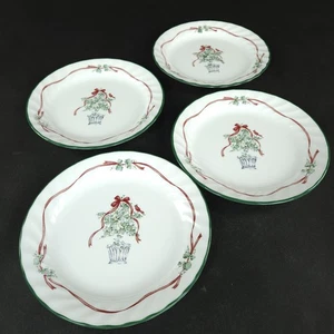 Vintage Corelle Callaway Holiday Christmas Set 4 Bread Plates 7" - Picture 1 of 8
