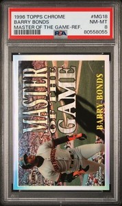 Barry Bonds 1996 Topps Chrome Master of the Game Refractor PSA 8 Undergraded!