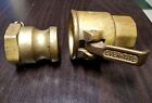 EVERTITE 1"ETC/1"AMS HYDRAULIC BRASS QUICK COUPLER MALE&FEMALE ENDS NOS