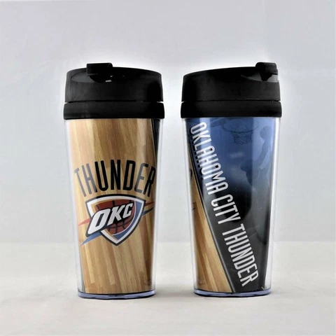 Oklahoma City Thunder NBA Licensed Acrylic Tumbler Coffee Mug w/wrap Insert Cover