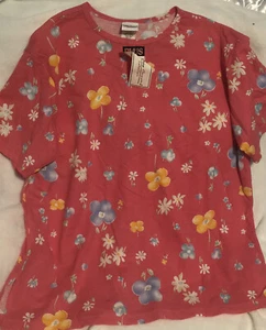 Vintage Bobbie Brooks Women’s Flower Top 20w With Tags Shirt Sh4 - Picture 1 of 4