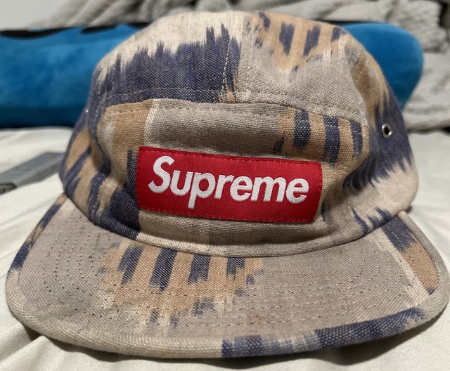 Supreme Tweed Black And White 5 Panel Cap –