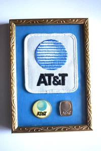 AT&T Framed Embroired Patch and 2 Pins - Picture 1 of 3