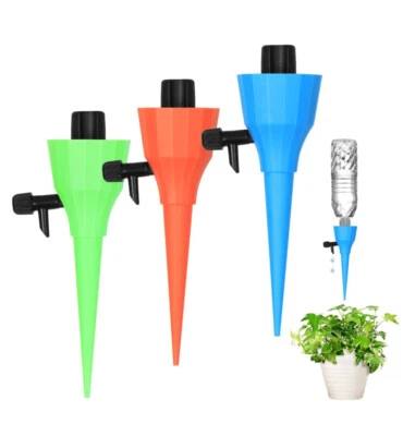 6 Pack Self Plant Watering Spikes with Adjustable Water Flow for Potted Plants - Image 1 of 2