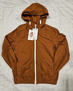 Denim & Flower Ricky Singh Boys Full Zip Hooded Jacket 9-10 Camel Brown Pockets - Picture 1 of 6