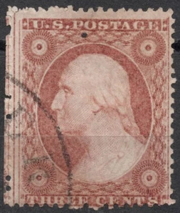 #26 1857 3 cents US STAMP 1857-1861 Toppan, Carpenter, and Co. George Washington - Picture 1 of 2