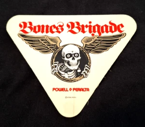 Adesivo skateboard Powell & Peralta Bones Brigade 1986 vinile trasparente originale - Foto 1 di 6