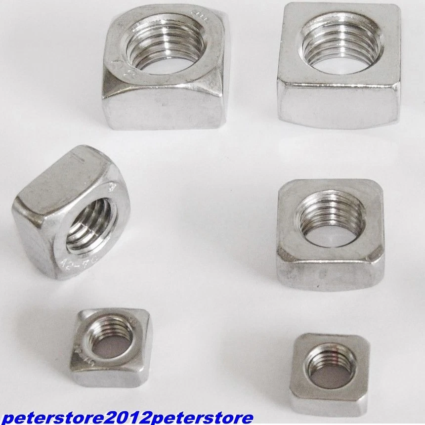 Vierkantmuttern DIN 557 Edelstahl A2-70 M5 M6 M8 M10  M12  M16 Vierkantmuttern - Bild 1 von 1