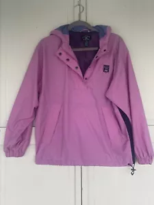 Cutter & Buck Womens Hooded Windbreaker Medium Lavender Pockets Lightweight - Picture 1 of 8