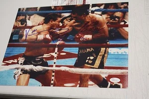 ROBERTO DURAN & VINNY PAZ DUAL SIGNED 11X14 PHOTO JSA WITNESS! "BLEED FOR THIS" - Picture 1 of 1