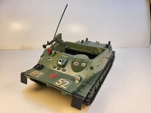 Plastic model=NO MATCHBOX/assembled HALF TRUCK MILITARY VEHICLE/UNMARKED 15cm. - Picture 1 of 14