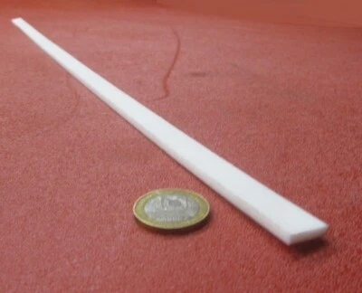 Barra Virgen Teflón PTFE 1/8" - .125" Gruesa x 1/2" Ancho x 24" Largo Blanco Foto 1 de 4