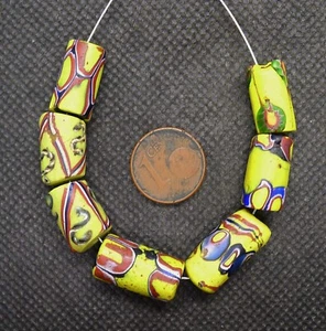 Perle Verre Murano Collier Ancien Afrique Mali Antique Venetian Glass Trade Bead - Imagen 1 de 2