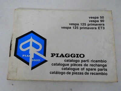 per piaggio vespa 50 special 90 125 primavera et3 catalogo ricambi catalogue - Immagine 1 di 4