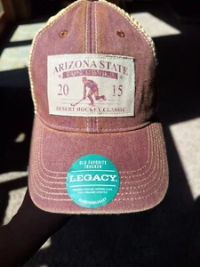 New Arizona State Sun Devils Desert Hockey Classic Legacy Trucker Hat Cap 2015 - Picture 1 of 10