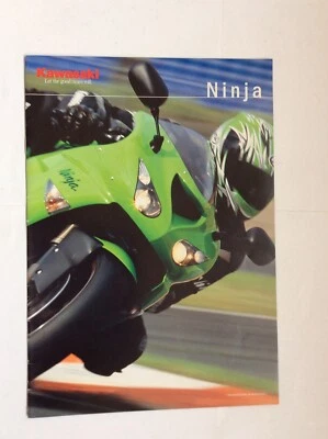 KAWASAKI MOTORCYCLE  SALES BROCHURE ZX-10R ZX-6R PLUS A FREE WALL POSTER - Image 1 of 4