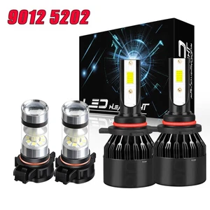 For 2011-2019 Chrysler 200 LED Headlight + Fog Light Bulbs Combo 6000K White - Picture 1 of 14
