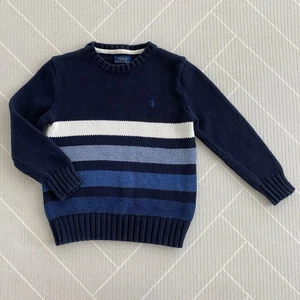 Polo by Ralph Lauren maglione blu navy a righe ragazzo taglia 7 - Foto 1 di 6