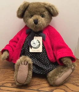 Eleanor Bearsivelt Boyds Bear Blue Dress Knir Red Sweater Bloomers Vtg 15” - Picture 1 of 8