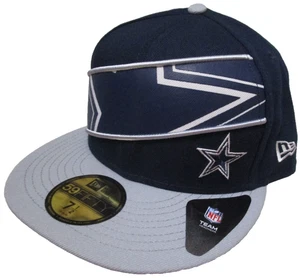 Dallas Cowboys NFL Football New Era 59FIFTY Hat Cap Men Fitted 7 1/2 Navy NWT - Picture 1 of 9