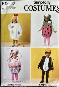 Simplicity R12200 Kleinkinderkostüme; 4 Stile Größe (1/2-4) - Bild 1 von 2