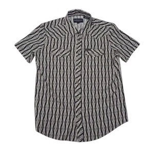 Panhandle Performance Men's Large Shirt Pearl Snap Short Sleeve Gray - Picture 1 of 6