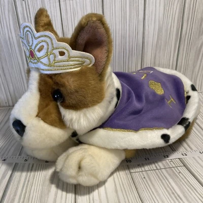 Keel Toys 11" Corgi Dog Royal Cape & Crown “I Love London” Plush R - Image 1 of 4