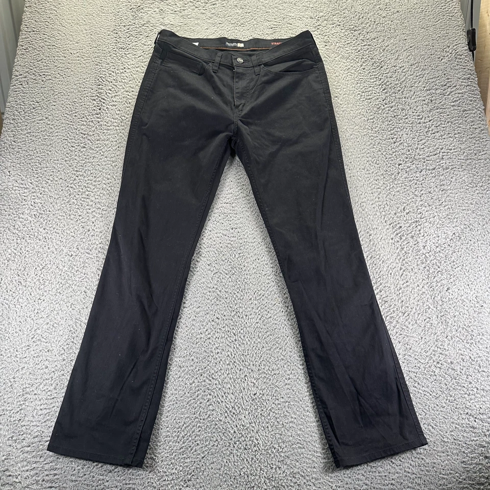 Pantalones de mezclilla Dockers para hombre 34x32 negros de algodón rectos al aire libre lavado oscuro elásticos Foto 1 de 4