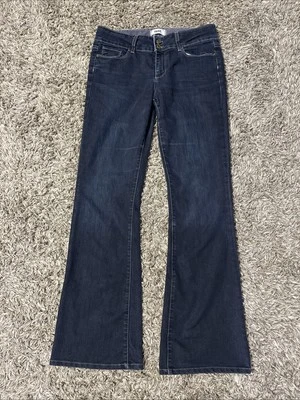 Pantalones de mezclilla Paige para mujer 31 azul bootcut lavado oscuro elásticos tiro medio Foto 1 de 4