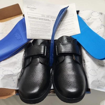 Dr. Zapatos para diabéticos Comfort (talla 121/2M) William 6310 de cuero negro para hombre  Foto 1 de 4