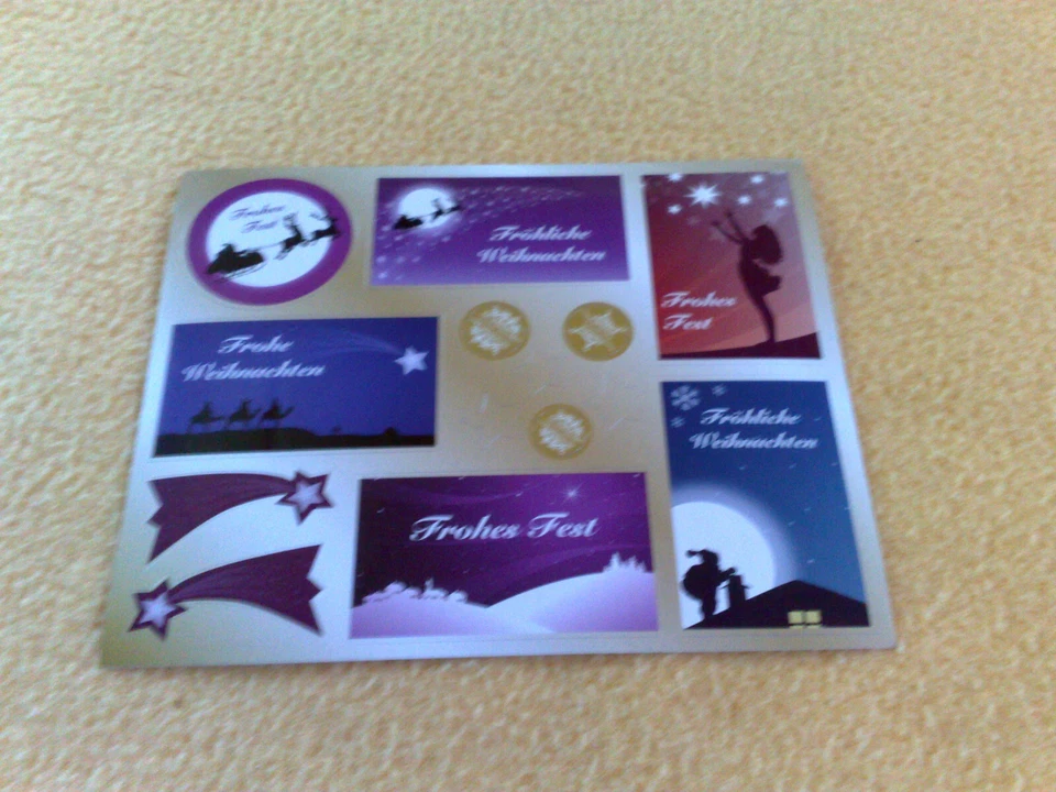 Sticker Sammelsticker Frohe Weihnachten und Frohes Fest - Bild 1 von 1