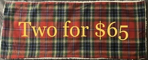 Pottery Barn Simon Plaid With Sherpa Back Pillow Covers 2073035 - Picture 1 of 5
