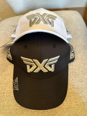 PXG Faced Logo Golf CAP Adjustable Hat Black/White New/Authentic - Image 1 of 4