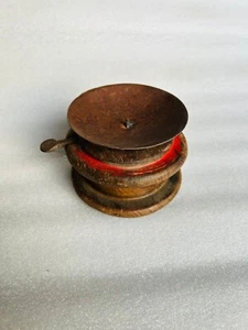 Vintage Wooden Hand Carved Table Top Candle Holder Hand Painted Candle Holder - Picture 1 of 3