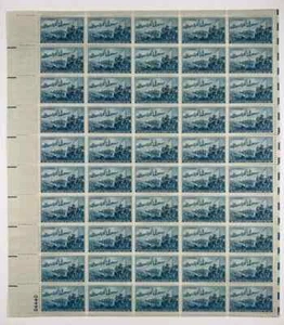 Scott #1000 - 1951 Landing of Cadillac Full Sheet of 50 US 3¢ Stamps MHN - Picture 1 of 2