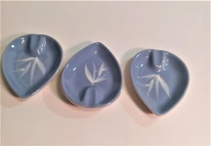 Blue Winfield Pottery California Ashtray or Dipping bowl set of 3 Bamboo Pattern - Picture 1 of 6