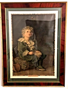 Pears print boy blowing bubbles large decorative in new quality frame circa 1890 - Picture 1 of 14