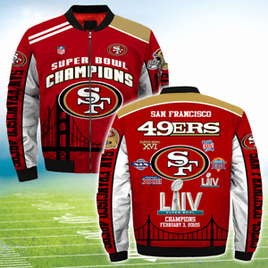 SAN FRANCISCO 49ERS SF 49ers Men's Bomber Jacket US:S-5XL Football Team Jackets 