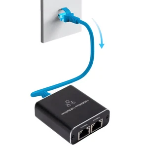 1000Mbps Internet Splitter 1 in 2 Out RJ45 Splitter for PC TV Box Router Sharer - Afbeelding 1 van 12