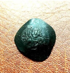 Byzantine Empire. Alexios III Angelos. AR Aspron Trachy. 1195-1203 AD - Picture 1 of 2